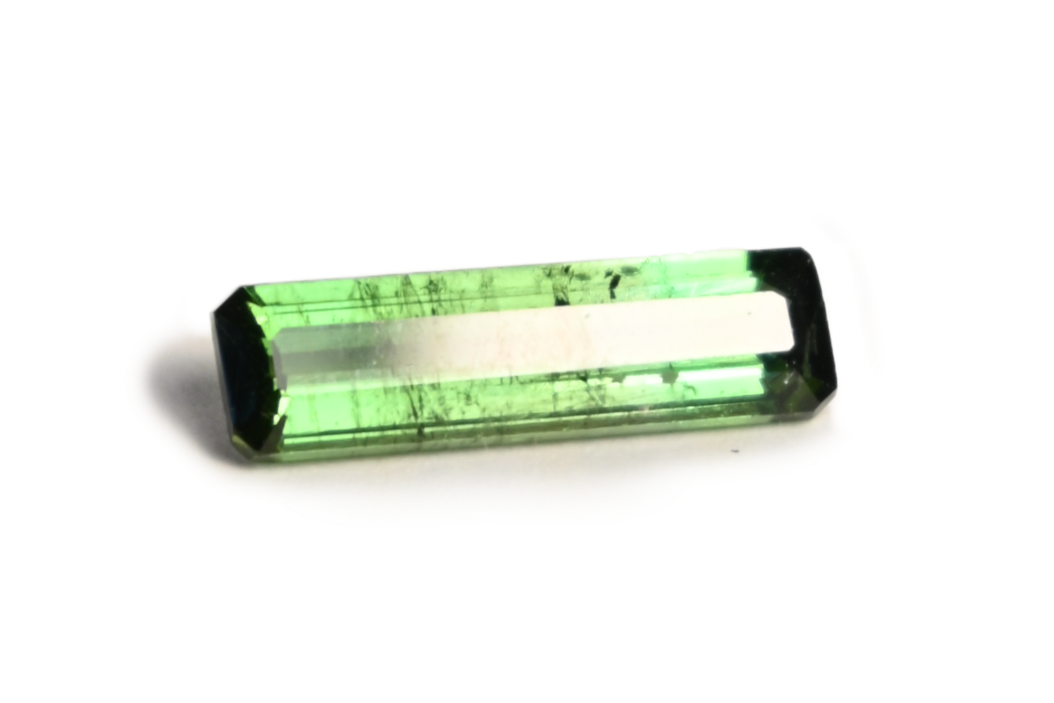 Green tourmaline gemstone